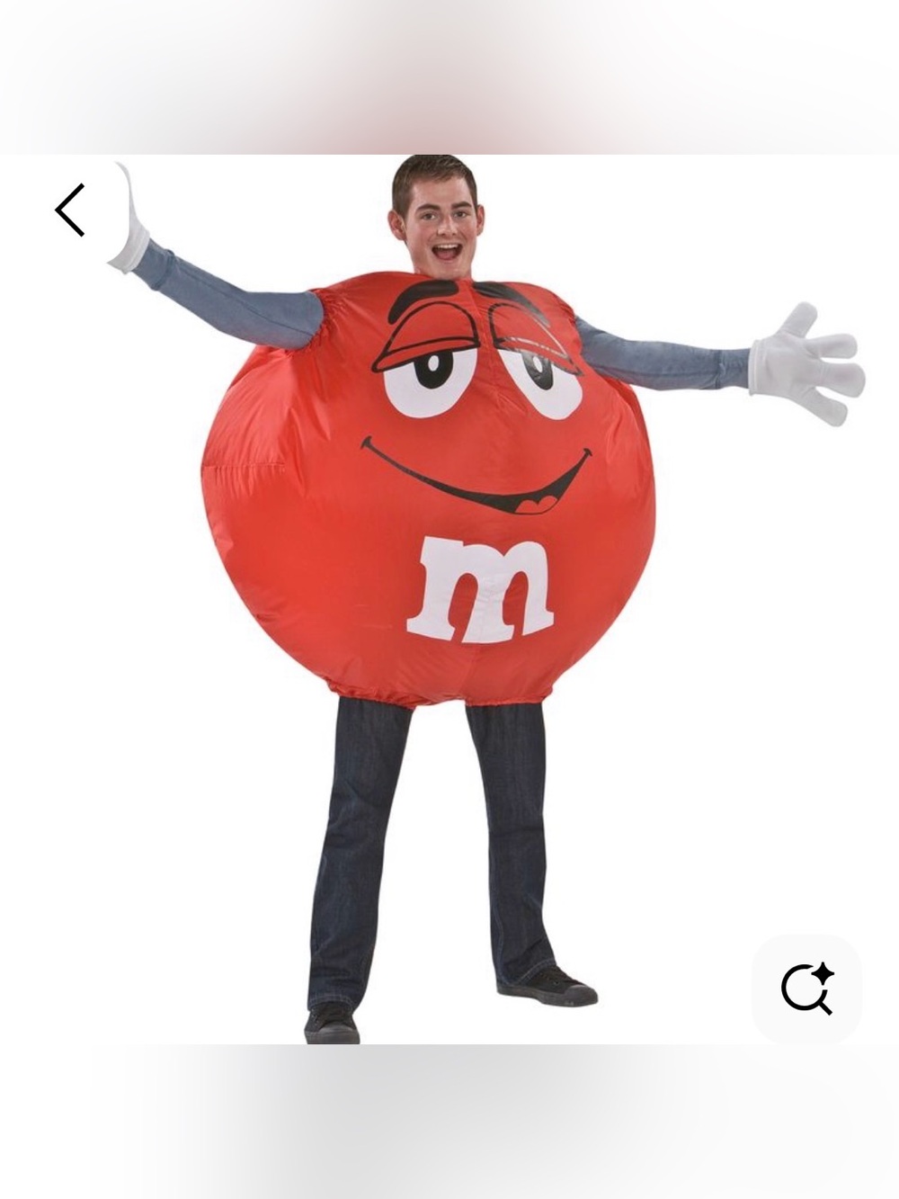 OhRed M&M'S Airblown Inflatable Costume, one size, outfit features a built-in ba